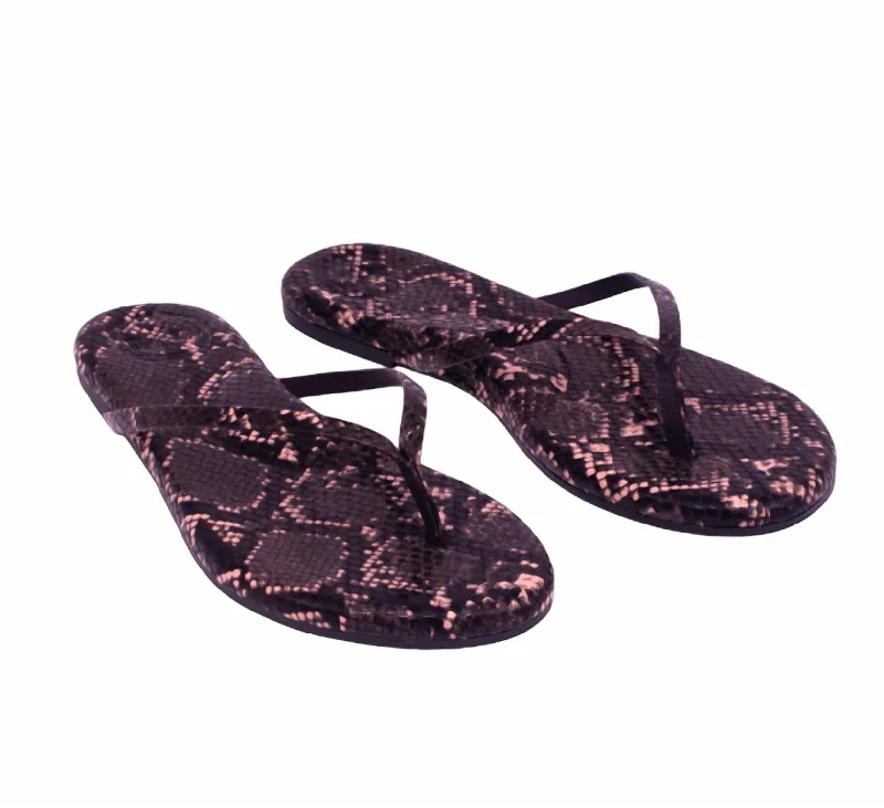 Elastic - Strap Women's Sandals with a Padded Toe in Teal for Easy On - and - OffWomen's Indie Sandals In Brown Snake Print