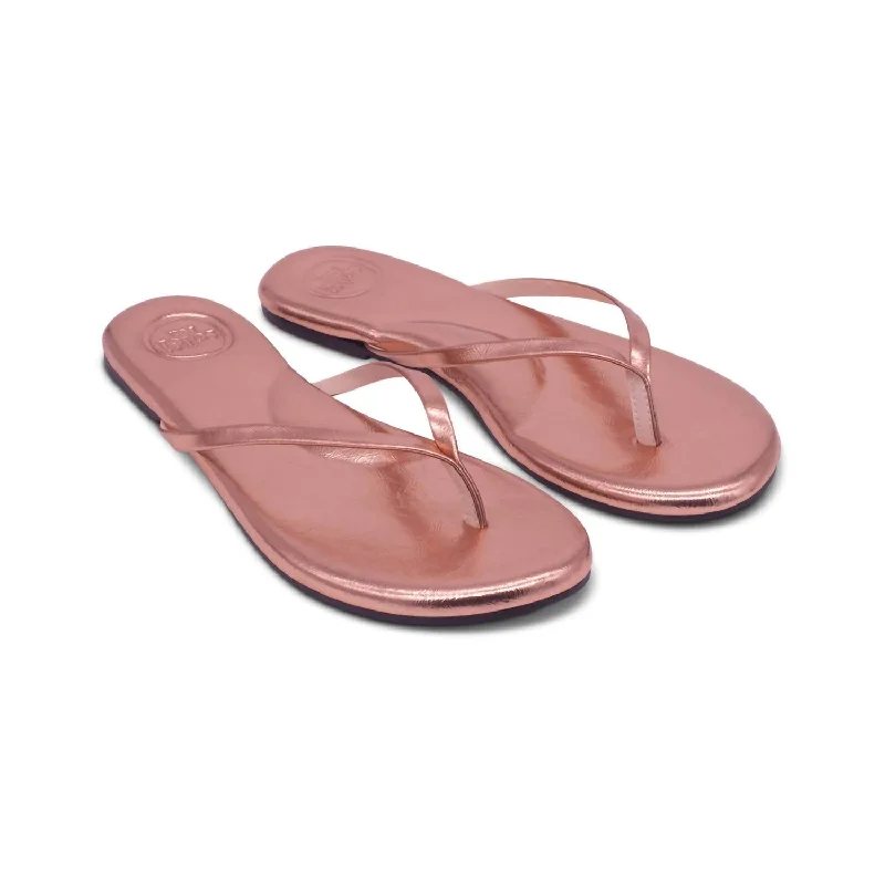 Shock - Absorbing Women's Sandals with a Soft Insole in Black for Active LifestylesWomen's Indie Sandals In Metallic Rose Gold