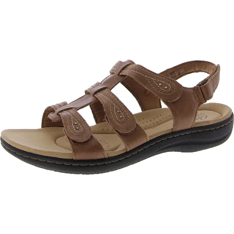 Women's Sandals with a Glitter - Coated Strap in Gold for a Sparkly Summer OutfitWomens Leather Comfort Wedge Sandals