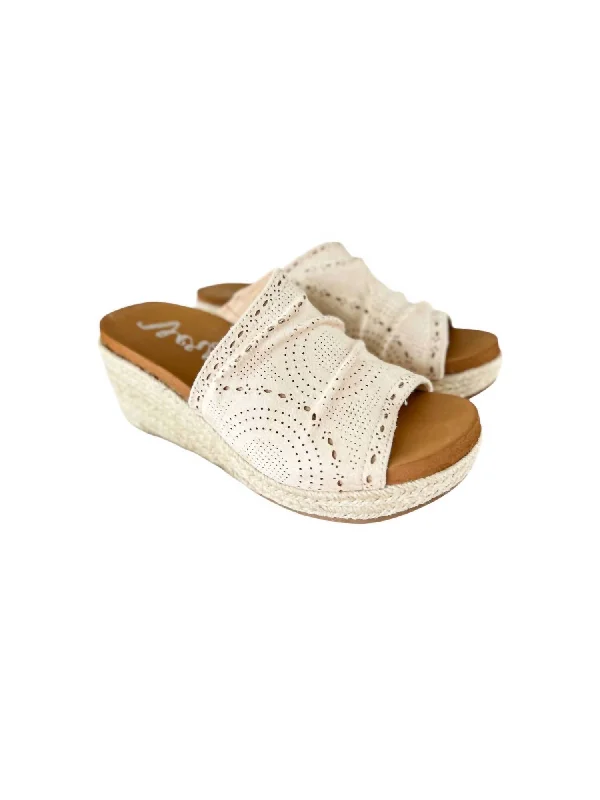 Women's Sandals with a Glitter - Coated Strap in Gold for a Sparkly Summer OutfitWomen's Marie Sandals In Cream