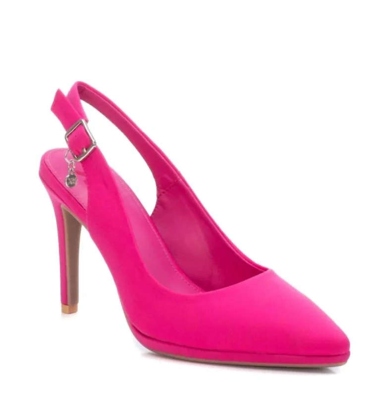 Women's Ankle - Strap Sandals with a Block Heel in Red for a Sophisticated StyleWomen's Slingback Pumps Shoes In Pink