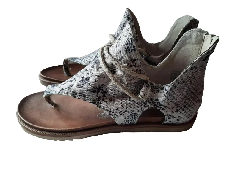 Women's Sandals with a Floral - Printed Upper in Pink for a Feminine Spring LookWomen's Sparta Sandals In Snakeskin