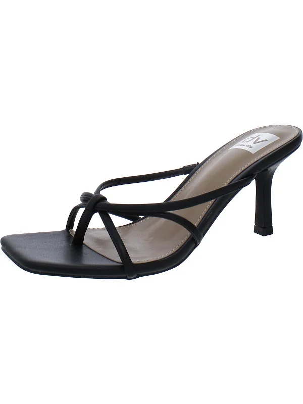 Shock - Absorbing Women's Sandals with a Soft Insole in Black for Active LifestylesZini Womens Faux Leather Square Toe Heels