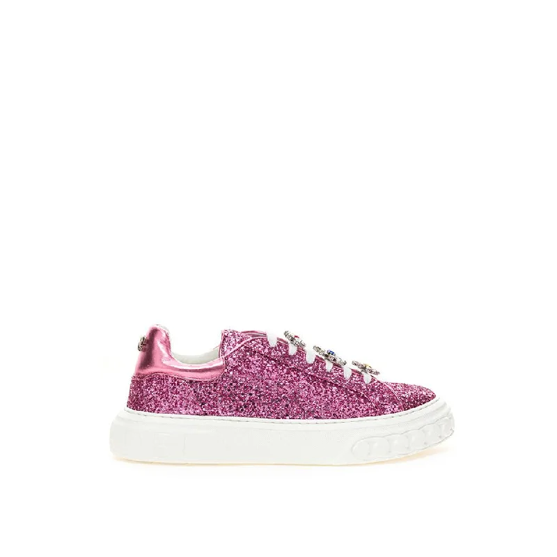 Vegan - Friendly Women's Sneakers Made from Recycled Materials for an Eco - Conscious ChoiceCasadei pink Leather Women's Sneaker