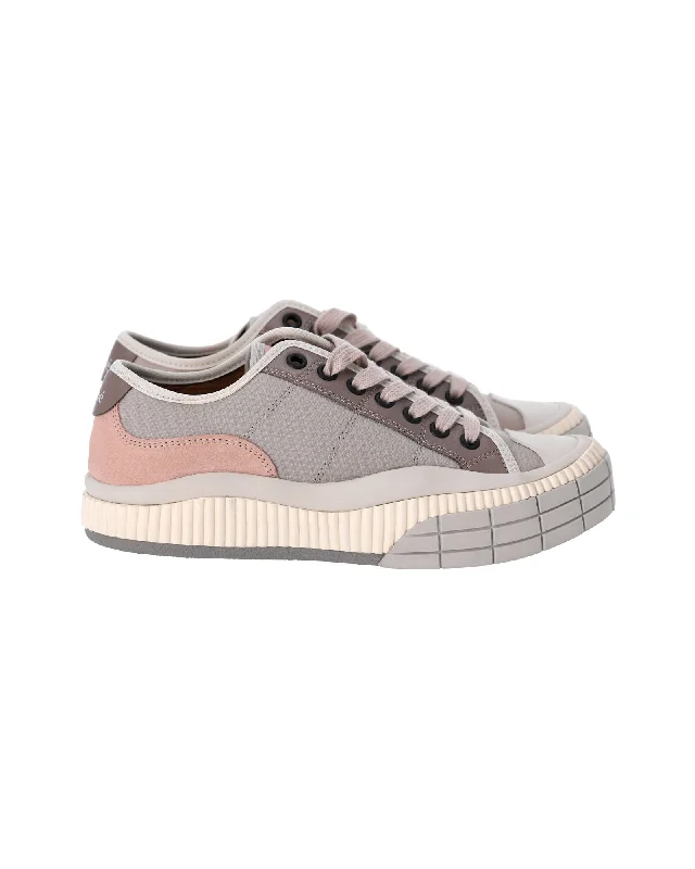 Sparkly Rhinestone - Embellished Women's Sneakers for a Glamorous and Eye - Catching LookChloe Clint Sneakers in Grey Nylon