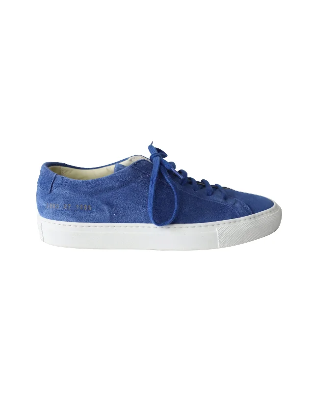 Women's Sneakers with Heel - Stabilizing Technology for Better Balance During RunningCommon Projects Achilles Low Sneakers in Blue Suede