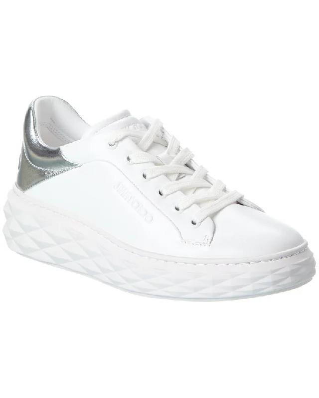 Wide - Width Women's Sneakers for Comfortable Fit for Those with Wider FeetJimmy Choo Diamond Maxi/F II Leather Sneaker