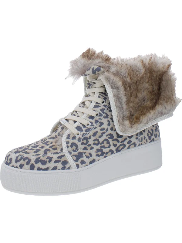 white leopard suede