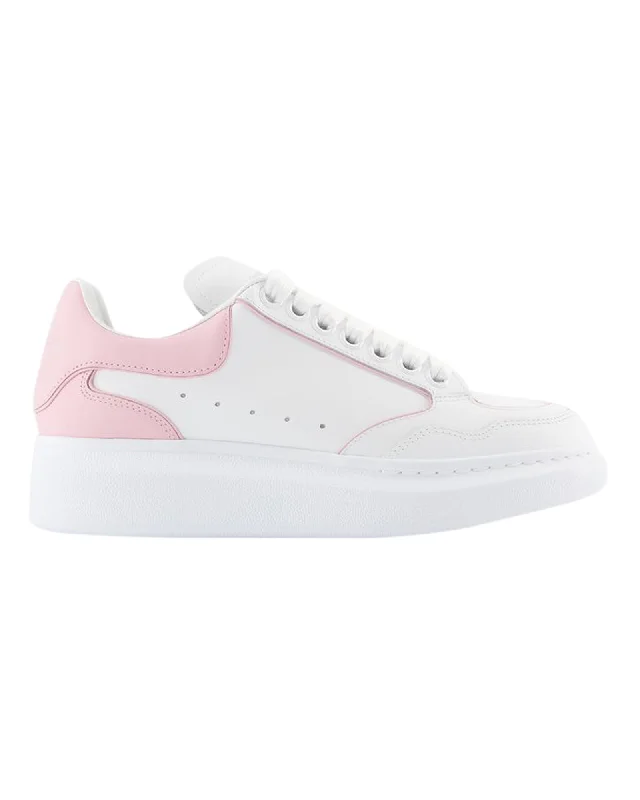 High - Top Women's Leather Sneakers in Black for a Stylish and Durable OptionOversized Hybrid Sneakers - Alexander McQueen - Leather - White/Pink