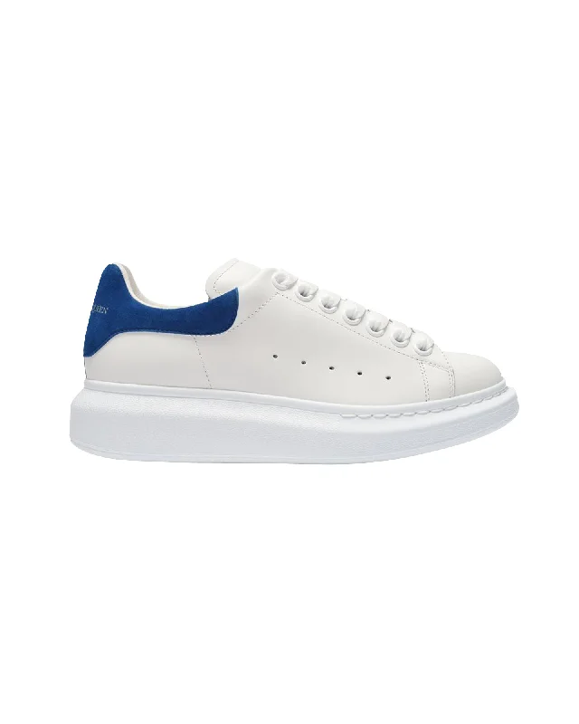 Breathable Mesh Women's Running Sneakers with Reflective Trim for Nighttime JoggingOversized Sneakers - Alexander Mcqueen - White/Blue Paris - Leather