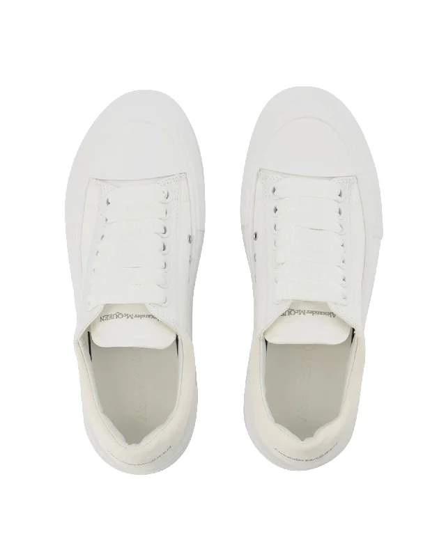 Women's Sneakers with Adjustable Straps for a Customized Fit During High - Impact ExercisesOversized Sneakers - Alexander Mcqueen - White - Leather