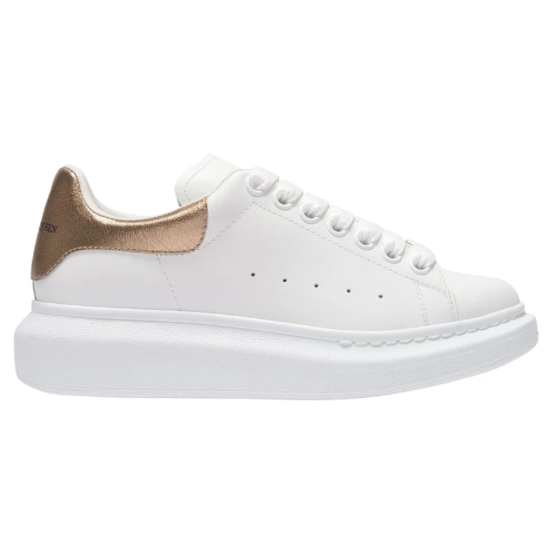 Retro - Style Women's Sneakers in Pastel Colors for a Nostalgic and Fashionable VibeOversized Sneakers - Alexander Mcqueen - White/Pink Gold - Leather