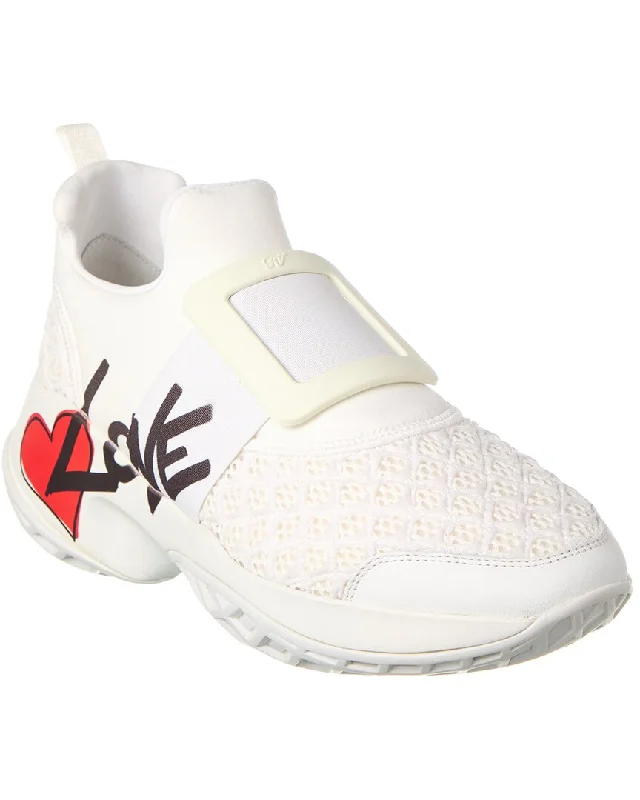 Lace - Up Women's Athletic Sneakers with Shock - Absorbing Midsoles for Intense WorkoutsRoger Vivier Neoprene & Lace Sneaker