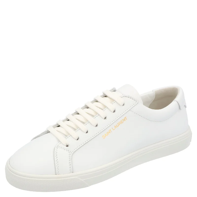 Vegan - Friendly Women's Sneakers Made from Recycled Materials for an Eco - Conscious ChoiceSaint Laurent Andy Sneakers White