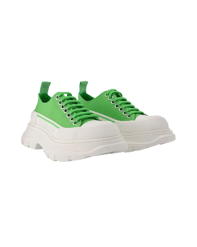 Women's Sneakers with Memory Foam Insoles for Exceptional Cushioning and ComfortTread Slick Sneakers - Alexander Mcqueen - Green/White - Leather