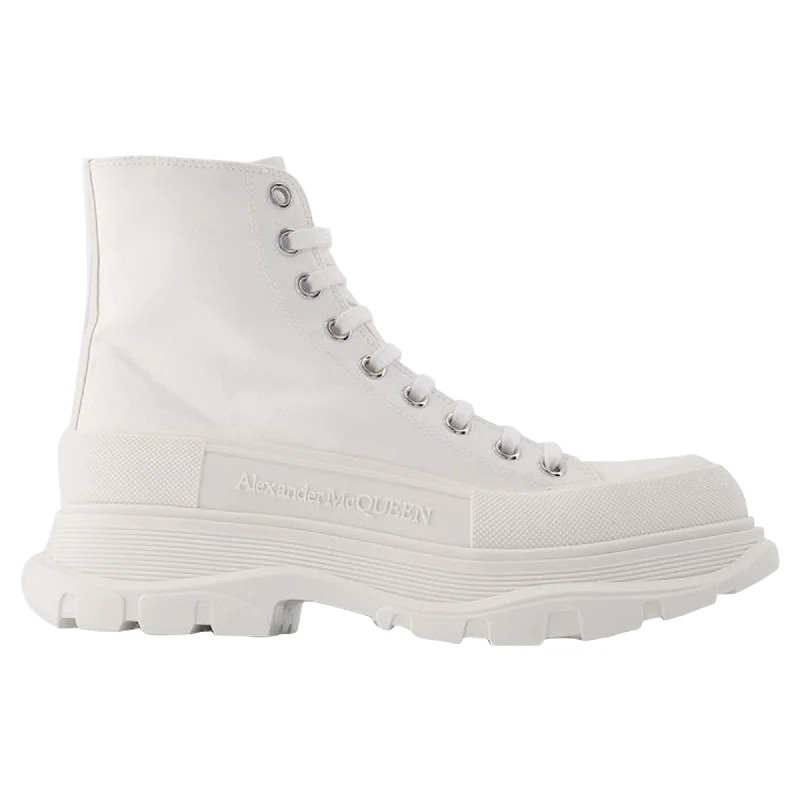 Women's Sneakers with Adjustable Straps for a Customized Fit During High - Impact ExercisesTread Slick Sneakers - Alexander Mcqueen - White - Leather