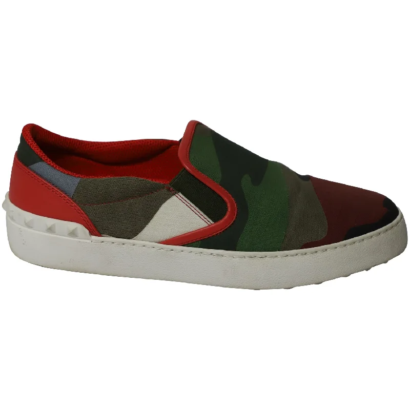 Lightweight Knit Women's Sneakers with Arch Support for All - Day ComfortValentino Camouflage Print Rockstud Low Top Sneakers in Multicolor Canvas