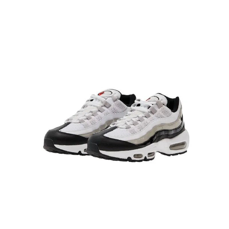 Lace - Up Women's Athletic Sneakers with Shock - Absorbing Midsoles for Intense WorkoutsWomen's Air Max 95 Sneakers In White/black-Lt Iron Ore