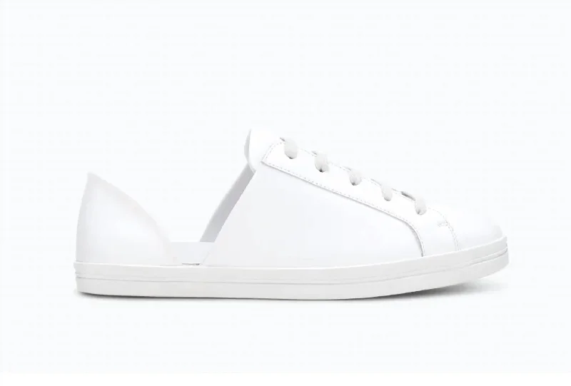 Sparkly Rhinestone - Embellished Women's Sneakers for a Glamorous and Eye - Catching LookWomen's Eda Sneakers In White Calf