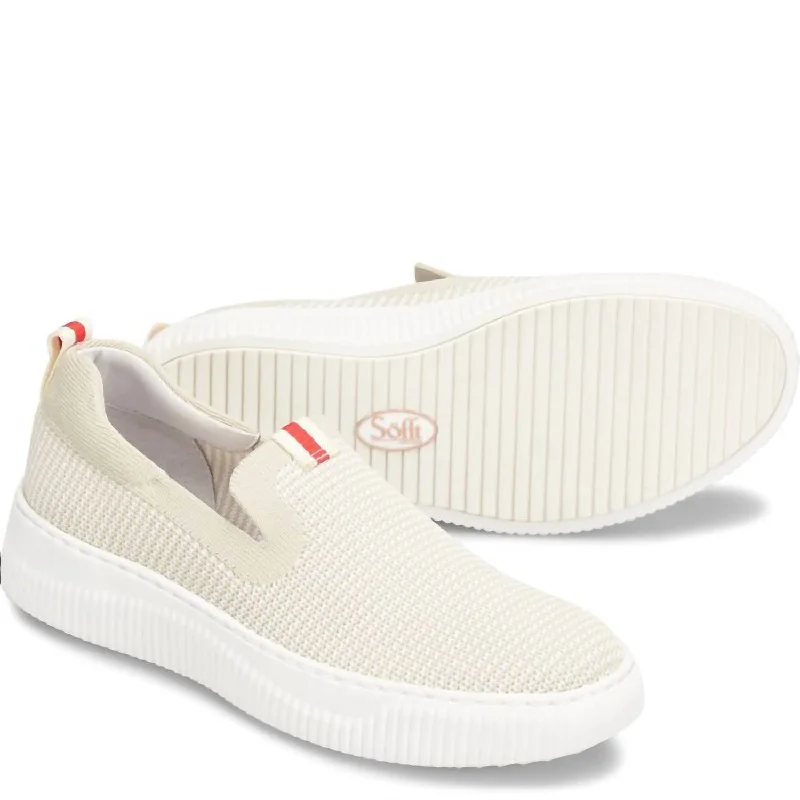 High - Top Women's Leather Sneakers in Black for a Stylish and Durable OptionWomen's Frayda Slip On Sneaker In Tofu Beige