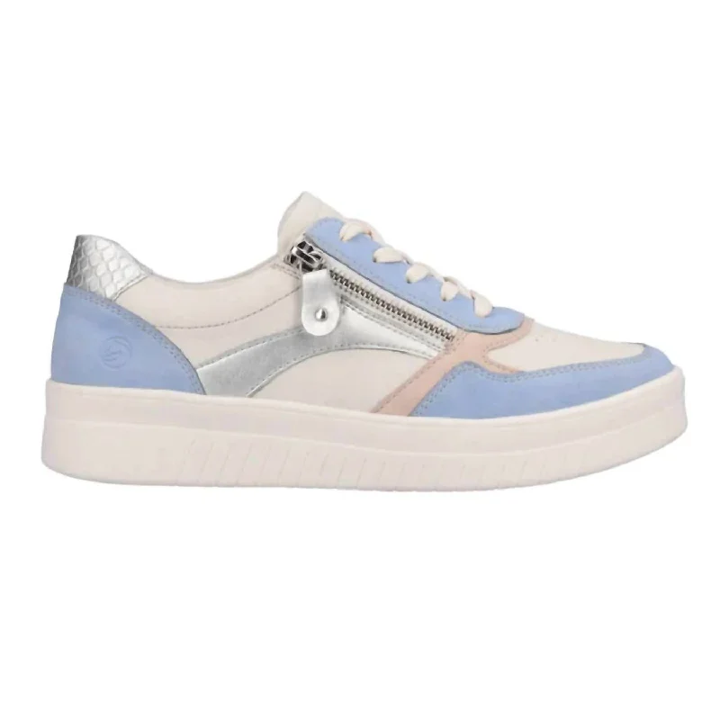 Low - Top Women's Tennis Sneakers in Bright Neon for a Pop of Color on the CourtWomen's Kendra Sneakers In Aqua Offwhite