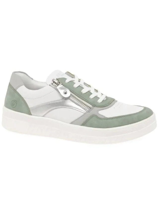 Women's Sneakers with Hidden Wedges for a Subtle Height Boost and Added StyleWomen's Kendra Sneakers In Peppermint/white