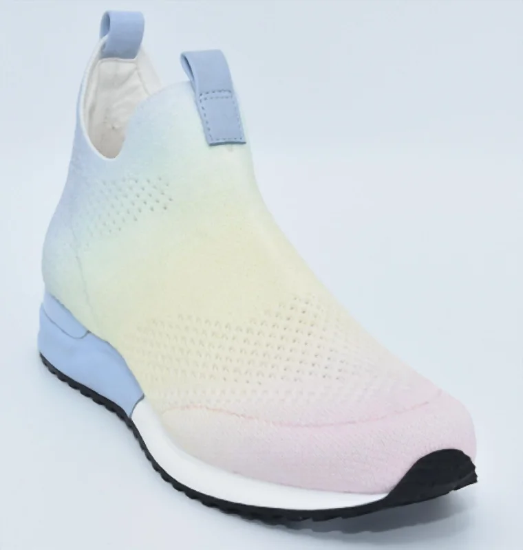 Low - Top Women's Tennis Sneakers in Bright Neon for a Pop of Color on the CourtWomen's Orion Perforated Sock Sneakers In Pink Tie Dye