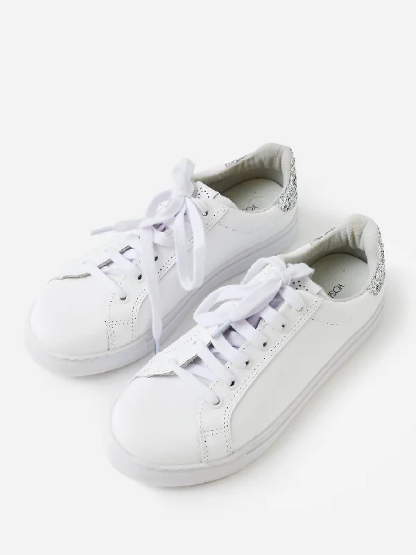 Low - Top Women's Tennis Sneakers in Bright Neon for a Pop of Color on the CourtWomen's Rachel Sneaker In White Leather