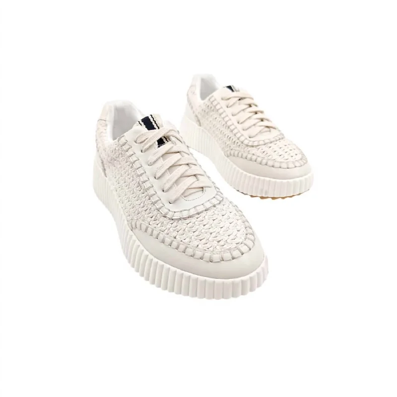 Women's Sneakers with Hidden Wedges for a Subtle Height Boost and Added StyleWomen's Selina Sneaker In Bone Woven