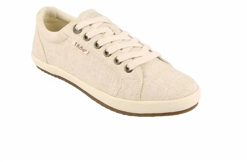 Low - Top Women's Tennis Sneakers in Bright Neon for a Pop of Color on the CourtWomen's Star Sneakers In Natural Hemp