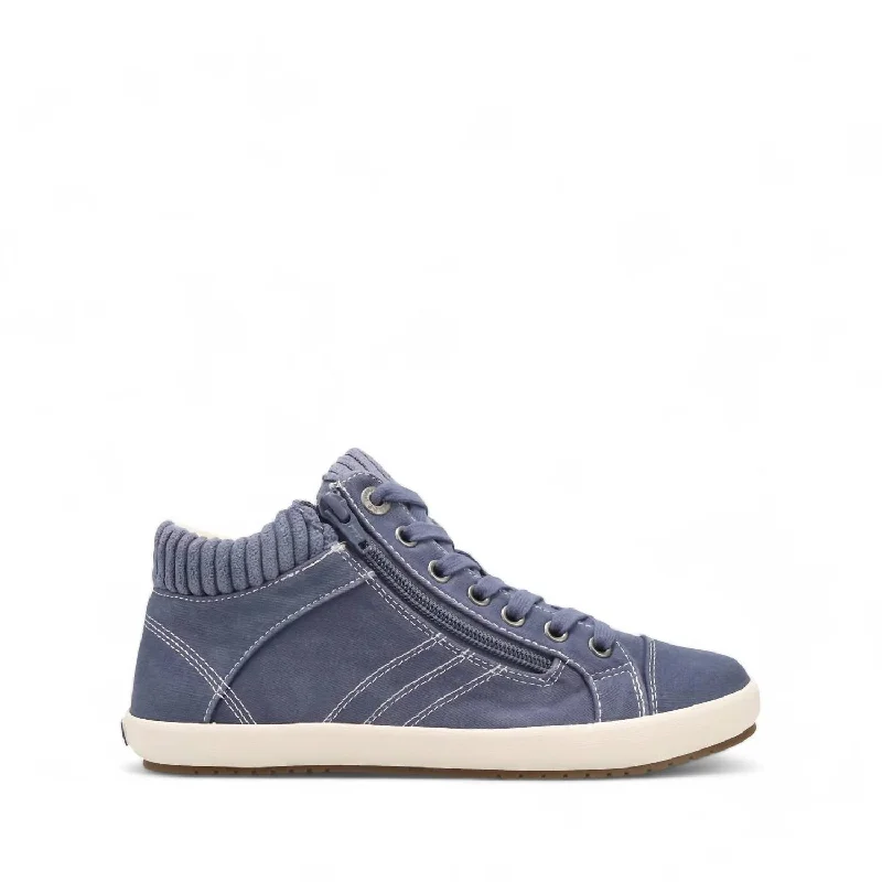 Women's Sneakers with Hidden Wedges for a Subtle Height Boost and Added StyleWomen's Start Up Sneaker - Medium Width In Indigo Distressed