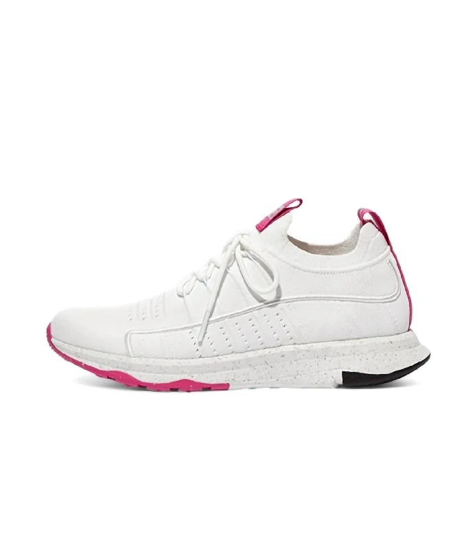 Low - Top Women's Tennis Sneakers in Bright Neon for a Pop of Color on the CourtWomen's Vitamin Ff E01 Knit Sports Trainers Sneaker In Urban White Mix